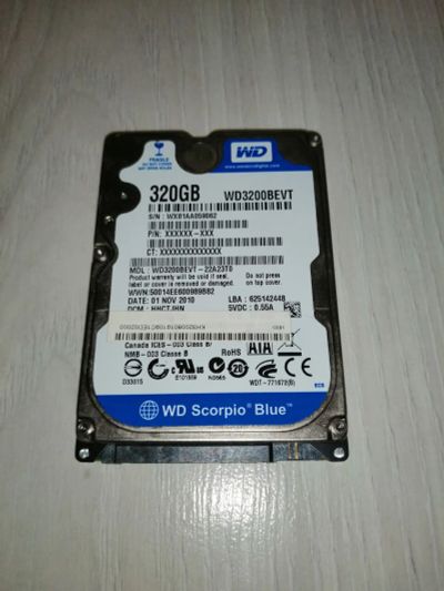 Лот: 25856650. Фото: 1. Жесткий диск WD WD3200BEVT 320Gb... Жёсткие диски (HDD)