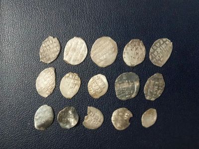 Лот: 13917263. Фото: 1. Чешуя серебро 15 шт. Россия до 1917 года