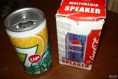 Лот: 16514609. Фото: 1. музыкальная колонка,банка 7UP. Портативные, беспроводные колонки