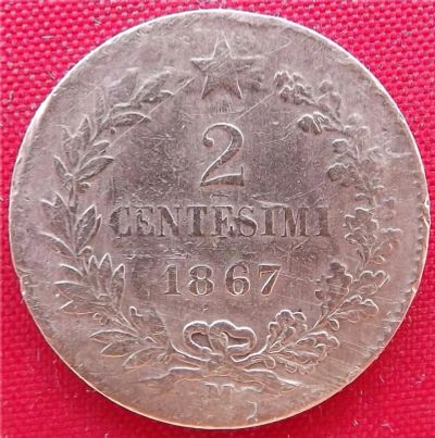 Лот: 3316625. Фото: 1. (№3164-2/LN) 2 чентезимо 1867... Европа