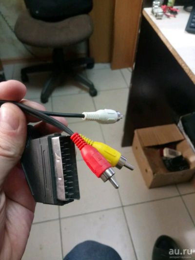 Лот: 15662040. Фото: 1. тюльпан scart 1 метр. Шнуры, кабели, разъёмы