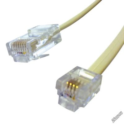 Лот: 5066723. Фото: 1. Кабель телефонный с вилкой RJ11... Другое (смартфоны, связь, навигация)