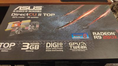 Лот: 18457842. Фото: 1. Видеокарта ASUS R9 280X(неисправна... Видеокарты