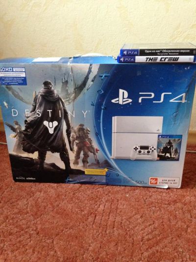Лот: 5455456. Фото: 1. Sony PlayStation 4 500 GB! [ЦВЕТ... Игровые приставки, консоли