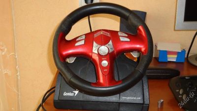 Лот: 39685. Фото: 1. Руль Genius Trio Racer FF (подходит... Рули, джойстики