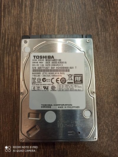 Лот: 15565152. Фото: 1. 1 ТБ Жесткий диск 2.5" Toshiba... Жёсткие диски (HDD)