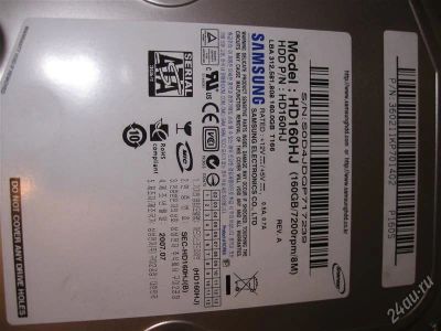 Лот: 1704843. Фото: 1. HDD 160 Gb SATA-II 300 Samsung... Жёсткие диски (HDD)