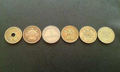 Лот: 7747965. Фото: 1. 6 экзотических монет - Одним лотом. Наборы монет