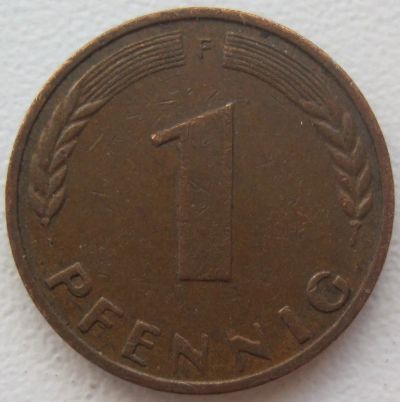 Лот: 4709521. Фото: 1. Германия 1 пфенниг 1950-88. Германия и Австрия