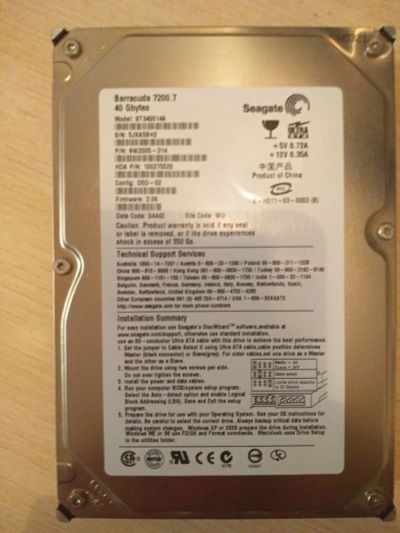 Лот: 15427890. Фото: 1. Жестки диск винчестер seagate... Жёсткие диски (HDD)