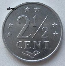 Лот: 18395257. Фото: 1. Нидерландские Антиллы 2,5 (2 1... Америка
