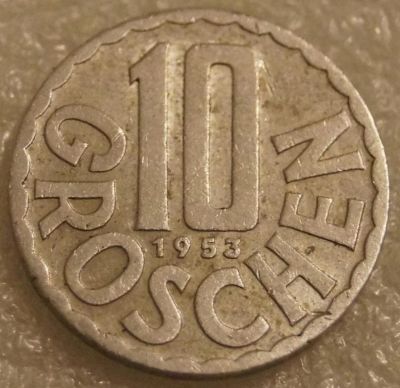 Лот: 11313726. Фото: 1. 10 грошен 1953 Австрия. Германия и Австрия