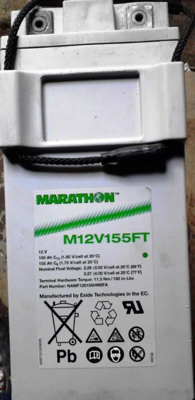 Лот: 5716351. Фото: 1. Аккумулятор (не новый) Marathon... Батарейки, аккумуляторы, элементы питания