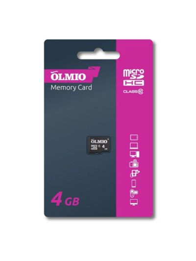 Лот: 22149767. Фото: 1. КАРТА ПАМЯТИ microSDHC OLMIO 4GB... Другое (бытовая техника)