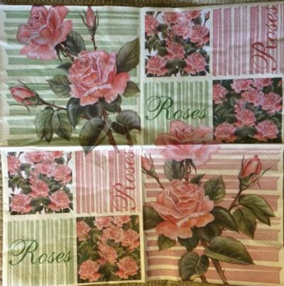 Лот: 10215819. Фото: 1. Салфетка для декупажа. Roses. Декупаж