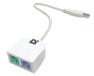 Лот: 9648510. Фото: 1. Переходник из PS/2 в USB Defender... Шлейфы, кабели, переходники