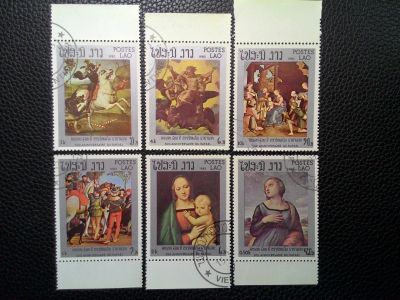 Лот: 11939254. Фото: 1. 1983. Лаос. Живопись. Рафаэль... Марки