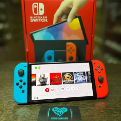 Лот: 21378708. Фото: 1. Новый Nintendo Switch OLED + 14... Игровые приставки, консоли