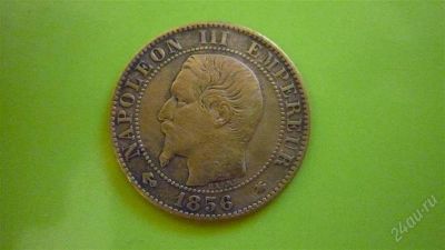 Лот: 1664566. Фото: 1. 2 сантима 1856г. ВВ, Франция... Европа