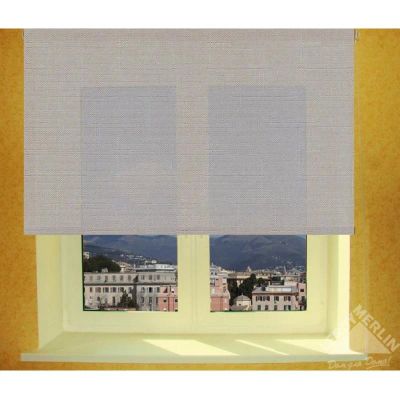 Лот: 6530150. Фото: 1. рулонные шторы серые на 2 створки. Шторы, тюль