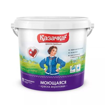 Лот: 24086451. Фото: 1. Краска воднодисперсионная, Казачка... Краски, лаки, растворитель