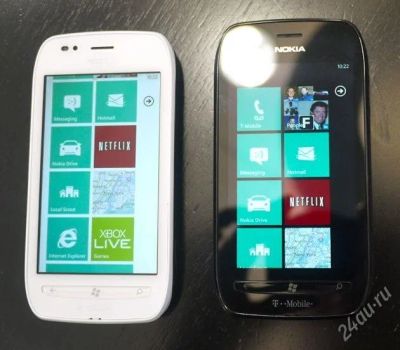 Лот: 2088947. Фото: 1. Nokia Lumia 710 Черная и Белая. Смартфоны