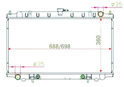 Лот: 3695135. Фото: 1. Радиатор nissan bluebird u14/primera... Двигатель и элементы двигателя