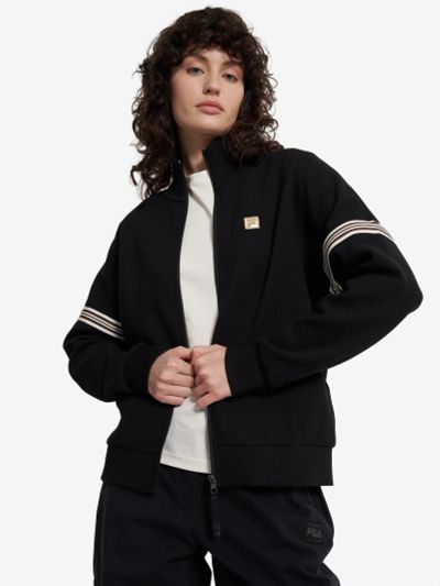 Лот: 25536462. Фото: 1. Толстовка женская FILA, Черный. Легкие куртки, толстовки