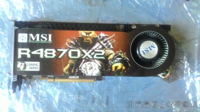 Лот: 8695651. Фото: 1. MSI Radeon 4870x2 R4870X2-T2D2G-OC... Видеокарты