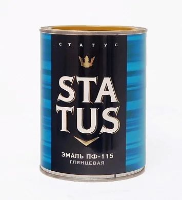 Лот: 18857295. Фото: 1. Эмаль Status ПФ-115 черная 0,8кг. Краски, лаки, растворитель