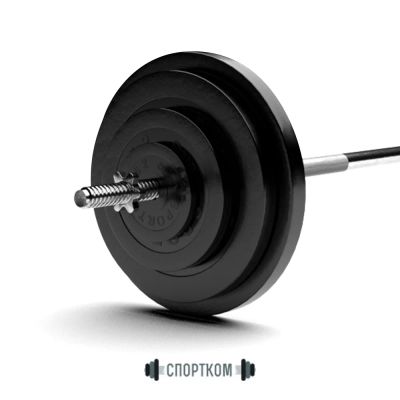 Лот: 22395028. Фото: 1. Штанга обрезиненная Sportcom 90кг. Штанги, блины