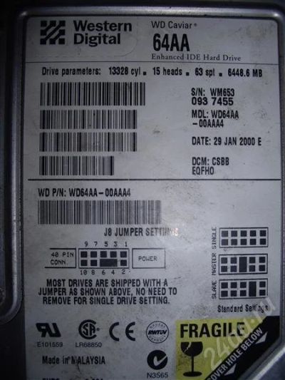 Лот: 267494. Фото: 1. винчестер на 6 гиг. Жёсткие диски (HDD)