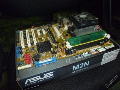 Лот: 1641960. Фото: 1. Asus M2N + Athlon64 X2 4000... Материнские платы