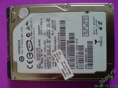 Лот: 457007. Фото: 1. Винт HITACHI 160 GB sata 2.5 на... Жёсткие диски (HDD)
