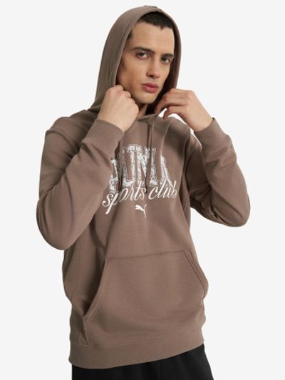Лот: 25112430. Фото: 1. Худи мужское PUMA, Коричневый. Другое (спортивная одежда)