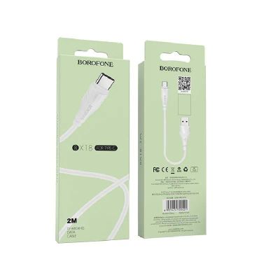Лот: 22150261. Фото: 1. Кабель BOROFONE TYPE-C BX-18 2m... Дата-кабели, переходники