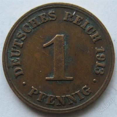Лот: 1777348. Фото: 1. vz Германия 1 пфениг 1913 D. Германия и Австрия