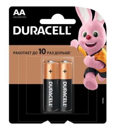 Лот: 16269612. Фото: 1. Батарейки АА 2шт Duracell. Батарейки, аккумуляторы, элементы питания