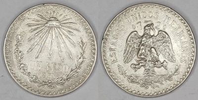 Лот: 18664423. Фото: 1. 1 песо 1933 M год. Большое серебро... Америка