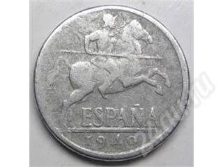 Лот: 354719. Фото: 1. Испания. 10 сантим 1940г. Всадник... Европа