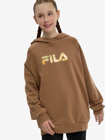 Лот: 24769890. Фото: 1. Худи для девочек оверсайз FILA... Другое (спортивная одежда)
