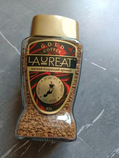 Лот: 25439260. Фото: 1. Кофе сублимированный 95гр. Laureat. Чай, кофе, какао