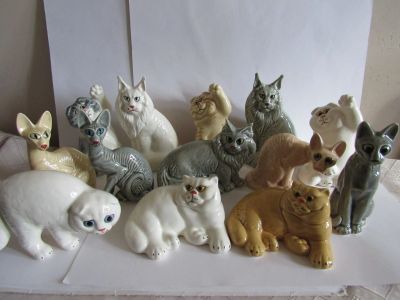 Лот: 20359822. Фото: 1. Коты и кошки статуэтки авторская... Скульптуры