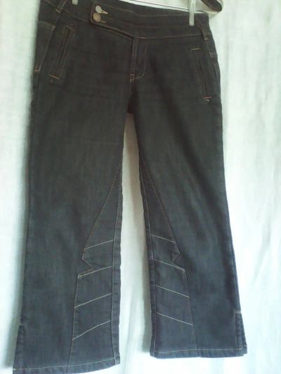Лот: 9607597. Фото: 1. джинсы укороченые,черные,стрейч... Джинсы