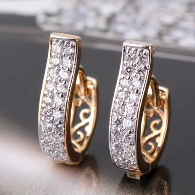 Лот: 3371278. Фото: 1. Gold Filled серьги. Серьги, каффы
