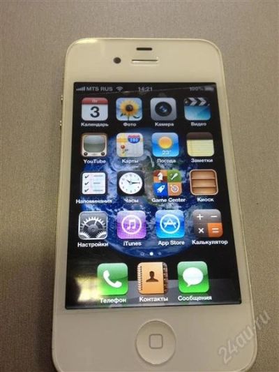 Лот: 1987619. Фото: 1. Iphone4 16gb NEVERLOCK 2012г в. Смартфоны