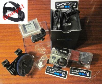 Лот: 1579206. Фото: 1. GoPro HD Hero2 + крепление на... Видеокамеры