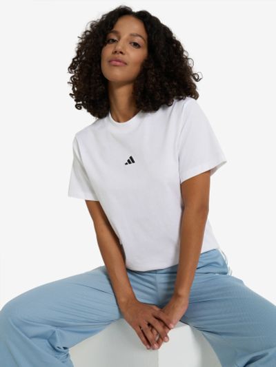 Лот: 25241072. Фото: 1. Футболка женская adidas, Белый. Другое (спортивная одежда)