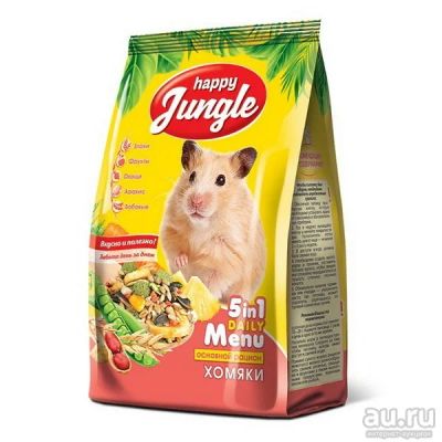 Лот: 17979014. Фото: 1. Happy Jungle. Корм для хомяков... Корма
