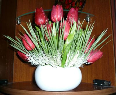 Лот: 7577234. Фото: 1. тюльпаны. Искусственные и сувенирные цветы